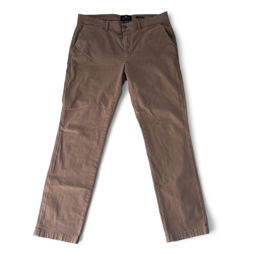 7 For All Mankind Men's Tan Khaki Chinos 36